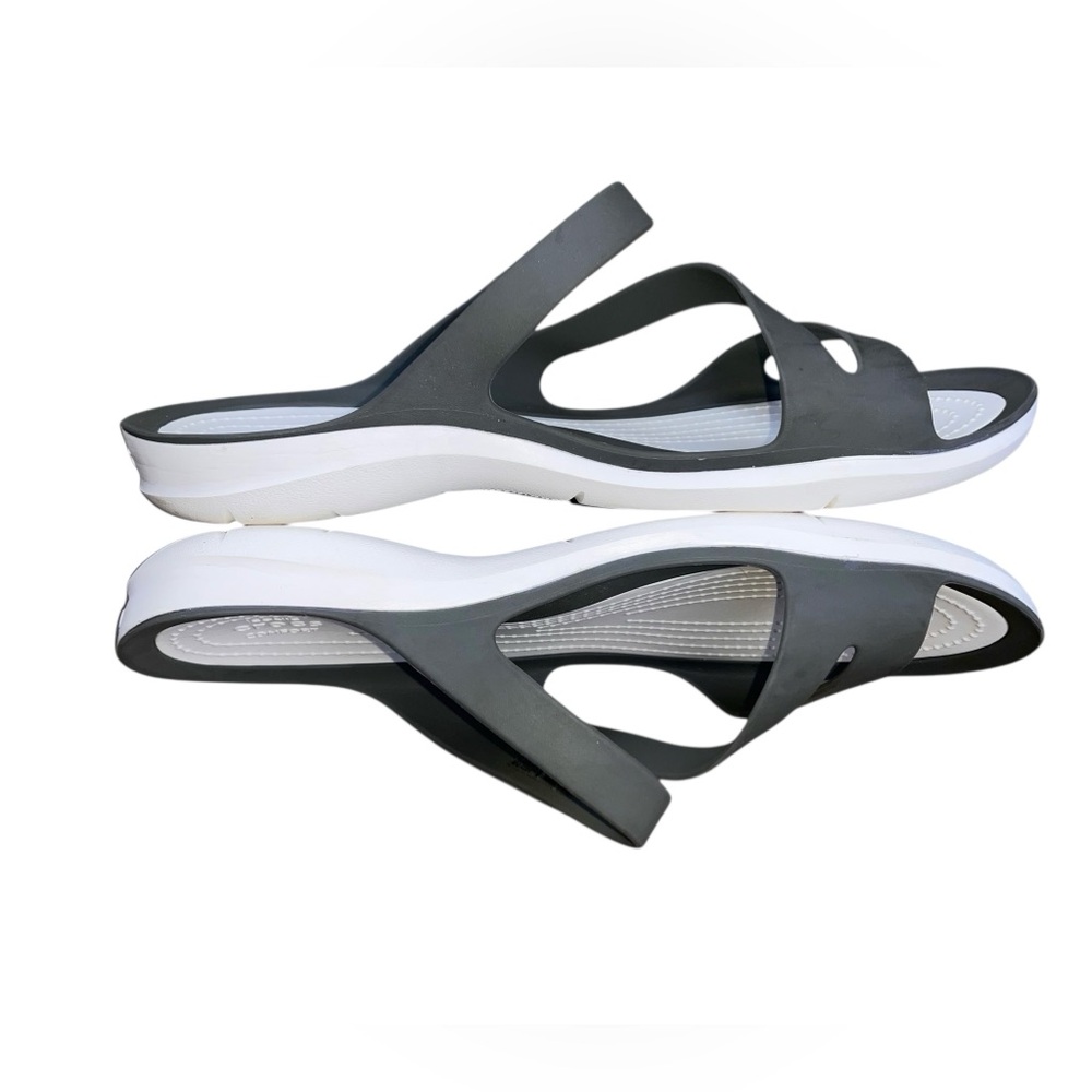Crocs Swiftwater Sandal, Grey/White, Women’s Sz 10 - Picture 3 of 6